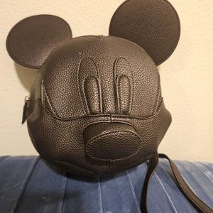 Danielle Nicole Disney Mickey Mouse Head Black 3D Crossbody Purse Bag